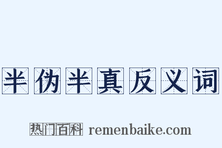 半伪半真反义词是什么意思的图片